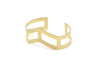 Brass Chevron Bangle,  2 Bracelet Cuff Bangles  (19x151x0.80mm) BRC171