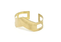 Brass Chevron Bangle,  2 Bracelet Cuff Bangles  (19x151x0.80mm) BRC175