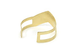 Brass Chevron Bangle,  2 Bracelet Cuff Bangles  (19x151x0.80mm) BRC176