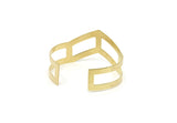 Brass Chevron Bangle,  2 Bracelet Cuff Bangles  (19x151x0.80mm) BRC171