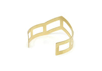 Brass Chevron Bangle,  2 Bracelet Cuff Bangles  (19x151x0.80mm) BRC178