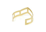 Brass Chevron Bangle,  2 Bracelet Cuff Bangles  (19x151x0.80mm) BRC178