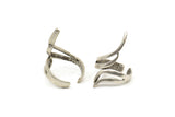 Silver Adjustable Ring, Antique Silver Plated Brass Adjustable Rings N0038