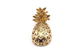 Pineapple Necklace Pendant - 925 Silver, Gold Plated, Rose Gold Plated, Black Plated Pineapple Pendants (30x13.4x6.3mm) N0250