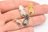 Pineapple Pendant, 925 Silver, Rose Gold Plated, Gold Plated, Black Plated Pineapple Pendant (20x9x4.3mm) N0255