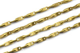 16 M Raw Brass Bar Chain (12x3mm) Bs 1063