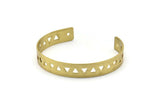 Brass Triangle Cuff - 2 Raw Brass Triangle Cuff Bracelet Blanks Bangle With 2 Holes (10x152x1mm) V019 D0063