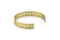 Brass Triangle Cuff - 2 Raw Brass Triangle Cuff Bracelet Blanks Bangle With 2 Holes (10x152x1mm) V019 D0063