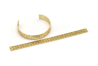 Brass Bracelet Blank, 2 Raw Brass Flat Bracelet With 2 Holes, Bracelet Findings (145x10x0.80mm) SMP0851 A2969