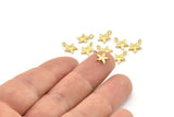 Brass Starfish Charm, Raw Brass Starfish Charms With 1 Loop, Bracelet Parts (10x8mm) N2445