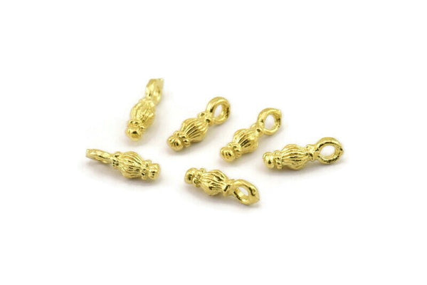 Brass Drop Charm, Bracelet Findings, Bracelet Charms, Raw Brass Beads, Teardrop Beads, Bracelet And Necklace Findings (10x3mm) N2492