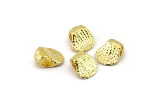 Spacer Beads, Brass Findings, Brass Spacer, Necklace And Bracelet Findings, Hammered Brass Spacer Beads (8x7mm) N2471