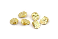 Spacer Beads, Brass Findings, Brass Spacer, Necklace And Bracelet Findings, Hammered Brass Spacer Beads (8x7mm) N2471