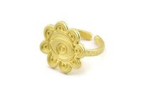 Brass Eye Ring, Raw Brass Eye Rings, Adjustable Rings, Evil Eye Rings - N2521