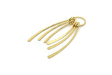 Gold Fringed Earring, Gold Plated Brass Fringed Trim Earring With 1 Loop, Pendants, Findings (55x12mm) E299 H1677