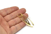 Gold Fringed Earring, Gold Plated Brass Fringed Trim Earring With 1 Loop, Pendants, Findings (55x12mm) E299 H1677