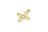 Brass Leaf Charm, Raw Brass Leaf Charms With 1 Loop, Bracelet Parts, Tiny Leaf Charms (14x11x0.60mm) SMP1728