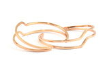 Double Wire Bohemian Cuff, 1 Rose Gold Plated Double Wire Bracelets Brc188 Q0322