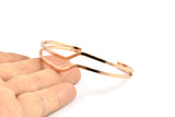 Double Wire Bohemian Cuff, 1 Rose Gold Plated Double Wire Bracelets Brc188 Q0322