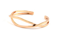 Rose Gold Plated Wire Bracelets (67x16x52mm) Brc054 Q0319