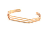 Boho Design Bracelet, 1 Rose Gold Plated Wire Bracelet ( 67x16x52mm) Bs-1301 Brc055 Q0321