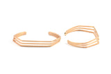 Boho Design Bracelet, 1 Rose Gold Plated Wire Bracelet ( 67x16x52mm) Bs-1301 Brc055 Q0321