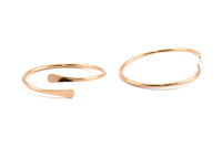 Rose Gold Arm Cuff - 1 Rose Gold Plated Hammered Cuff Bracelet Bangles (67x3mm) BRC196 BRC060 Q0352