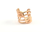 Rose Gold Adjustable Ring, 1 Rose Gold Plated Adjustable Rings N0004 Q0283