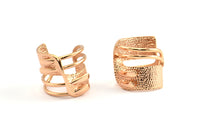 Rose Gold Adjustable Ring, 1 Rose Gold Plated Adjustable Rings N0004 Q0283