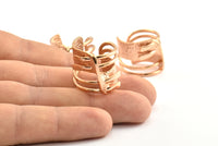 Rose Gold Adjustable Ring, 1 Rose Gold Plated Adjustable Rings N0004 Q0283