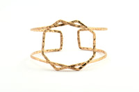 Rose Gold Boho Cuff, 1 Rose Gold Plated Wire Bracelet BRC152 V150