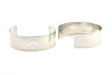 Steel Cuff Bracelet - 3 Stainless Steel Chevron Cuff Bracelets (20x145x0.8mm) BRC132