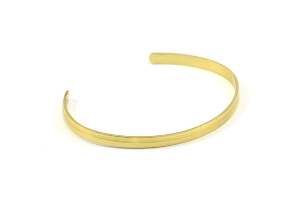 Brass Bracelet Blank, 1 Raw Brass Bracelet Stamping Blank Bangles (140x4x1mm) D0358