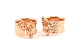 Rose Gold Ethnic Ring, Rose Gold Plated Brass Ring Setting N0156 Q0392