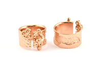 Rose Gold Ethnic Ring, Rose Gold Plated Brass Ring Setting N0156 Q0392