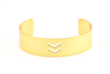 Brass Chevron Cuff - 1 Gold Plated Brass Chevron Cuff Bracelet Blank Bangle Without Holes (5x0.80 mm) BRC029