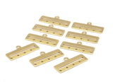 Brass Bracelet Part - 25 Raw Brass Bracelet Parts Connectors, Stamping (35x10x0.80mm) D0419