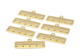 Brass Bracelet Part - 25 Raw Brass Bracelet Parts Connectors, Stamping (35x10x0.80mm) D0419