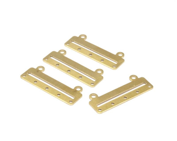 Brass Bracelet Parts, 25 Raw Brass Bracelet Parts, Connectors (35x10x0.80mm)  BRC153--D0414