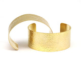 Brass Hammered Cuff - 2 Raw Brass Hammered Cuff Bracelet Blank Bangles (30x148x0.80mm) Brc205