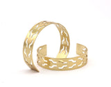 Brass Zigzag Bracelet - 2 Raw Brass Zigzag Cuff Bracelet Blank Bangle Without Holes (15x145x1mm)  BRC126