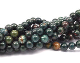 Blood Stone , 8mm, Round Shape Beads , Full Strand T018