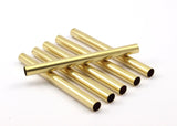 Brass Connector Bead, 12 Raw Brass Tubes (6x70mm) Bs 1538