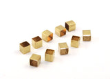 Geometric Square Tube Bead, 50 Raw Brass Square Tubes  (6x6mm) Bs 1627