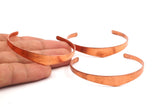 Copper Chevron Cuff - 3 Raw Copper Bracelet Stamping Blank Cuffs (4to10x145x1mm)  BRC73