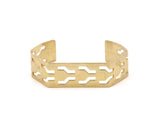 Brass Zigzag Bracelet - 2 Raw Brass Zigzag Cuff Bracelet Blank Bangle Without Holes (15x145x1mm)  BRC167