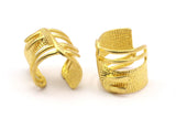 Brass Adjustable Ring - 2 Raw Brass Adjustable Rings N04