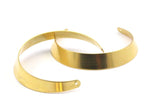 Brass Cuff Bracelet - 4 Raw Brass Cuff Bracelet Bangle With 2 Holes (6-12x140x0.80mm) Brc033