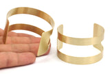 Brass Cuff Bangle - 4 Raw Brass Cuff Bracelet Bangles (35x145x0.80mm) Brc183