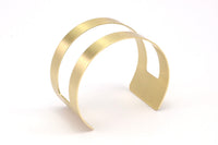 Brass Cuff Bangle - 4 Raw Brass Cuff Bracelet Bangles (35x145x0.80mm) Brc183